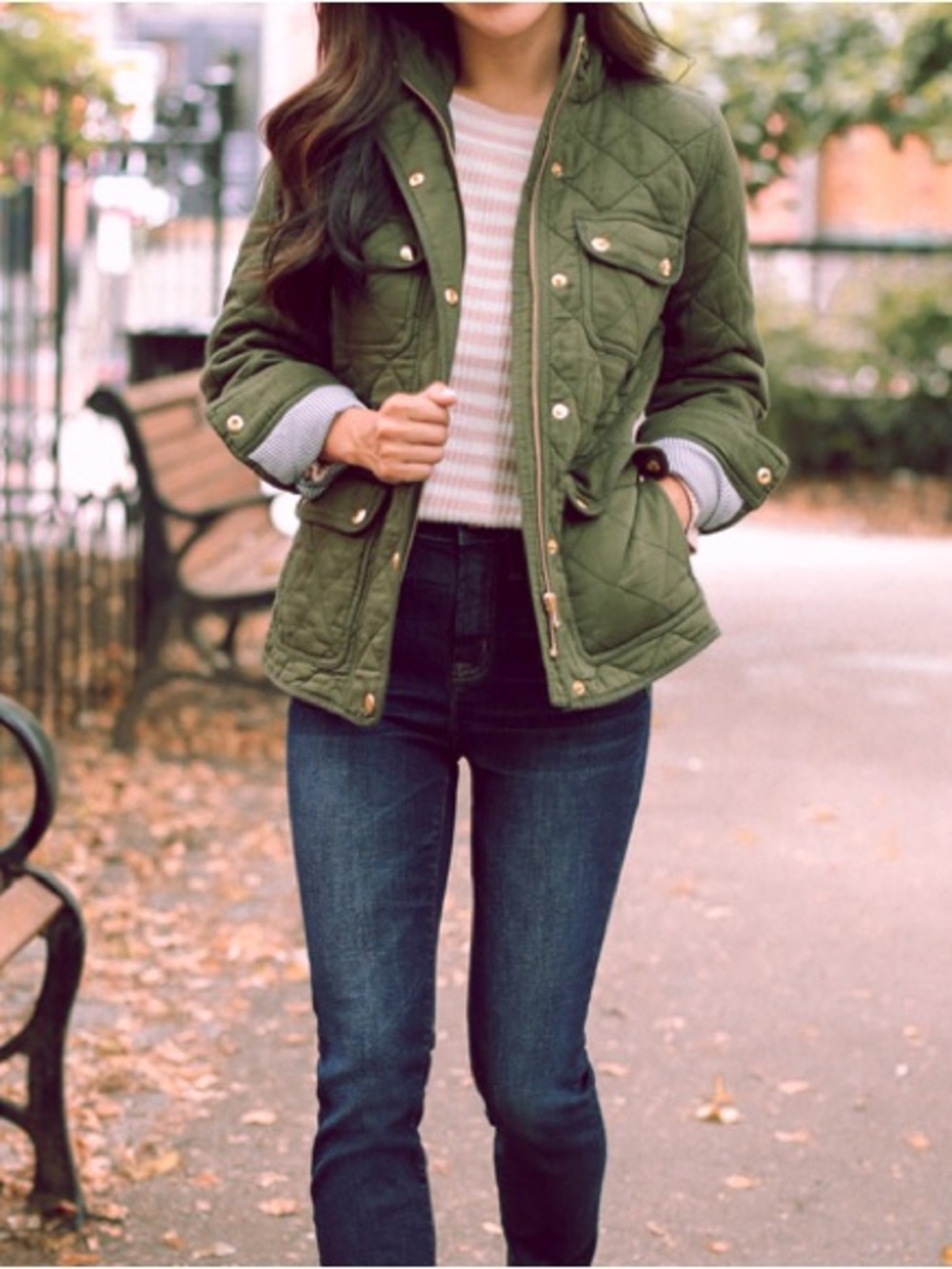 J. Crew Women’s Petite Cotton Green Jacket